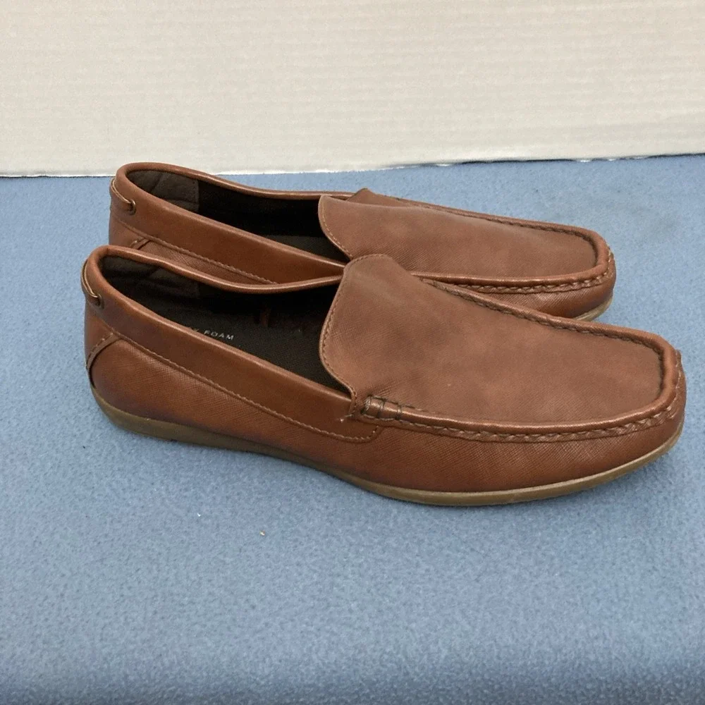 JF J. Ferrar‎ Men's Bettany Tan Square Toe Slip-On Loafer - SZ 8M